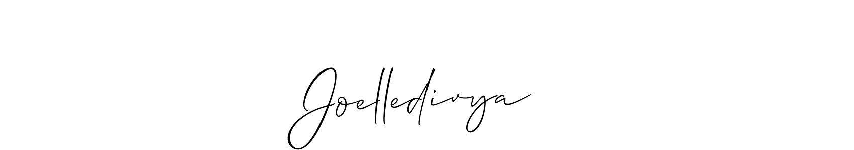 This is the best signature style for the Joelledivya❤️ name. Also you like these signature font (Allison_Script). Mix name signature. Joelledivya❤️ signature style 2 images and pictures png