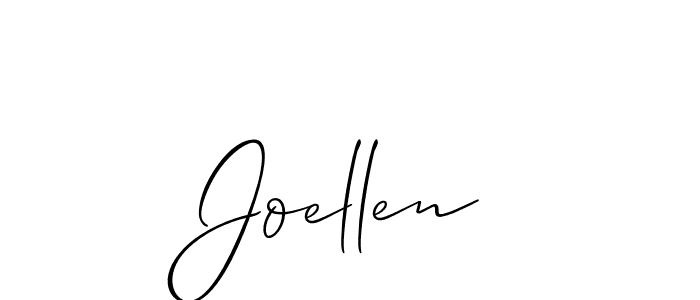 Design your own signature with our free online signature maker. With this signature software, you can create a handwritten (Allison_Script) signature for name Joellen. Joellen signature style 2 images and pictures png