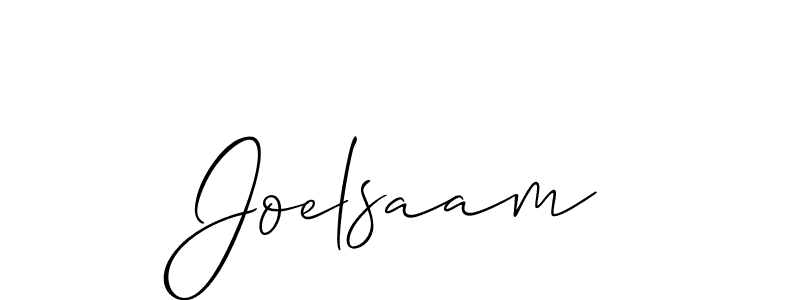 It looks lik you need a new signature style for name Joelsaam. Design unique handwritten (Allison_Script) signature with our free signature maker in just a few clicks. Joelsaam signature style 2 images and pictures png