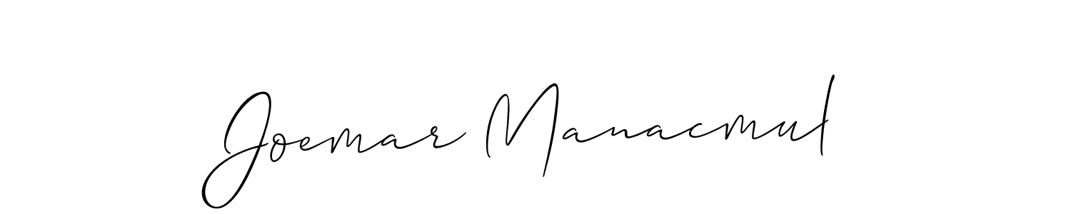 How to make Joemar Manacmul signature? Allison_Script is a professional autograph style. Create handwritten signature for Joemar Manacmul name. Joemar Manacmul signature style 2 images and pictures png