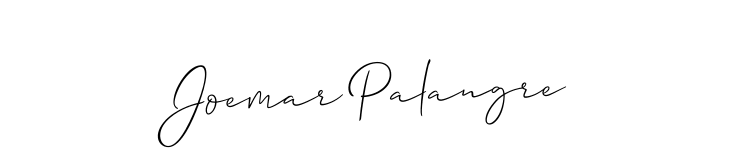 How to make Joemar Palangre signature? Allison_Script is a professional autograph style. Create handwritten signature for Joemar Palangre name. Joemar Palangre signature style 2 images and pictures png