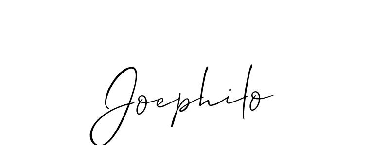 It looks lik you need a new signature style for name Joephilo. Design unique handwritten (Allison_Script) signature with our free signature maker in just a few clicks. Joephilo signature style 2 images and pictures png