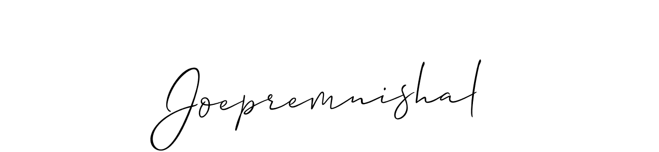 Design your own signature with our free online signature maker. With this signature software, you can create a handwritten (Allison_Script) signature for name Joepremnishal. Joepremnishal signature style 2 images and pictures png