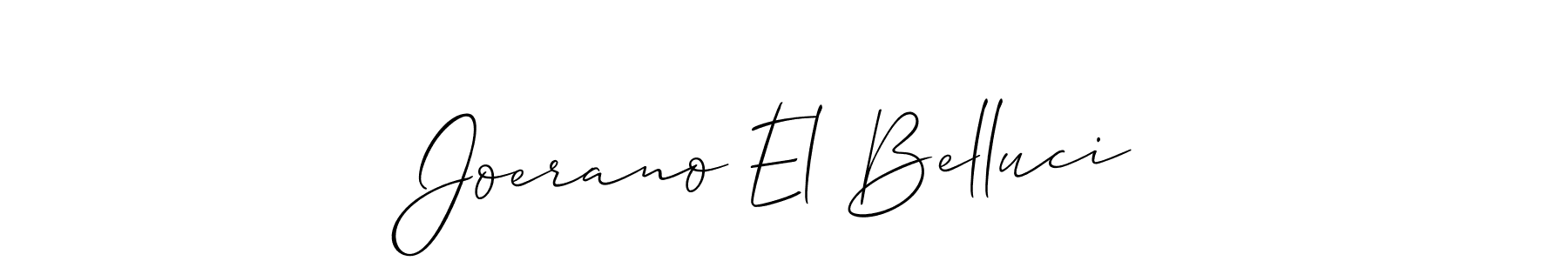 You should practise on your own different ways (Allison_Script) to write your name (Joerano El Belluci) in signature. don't let someone else do it for you. Joerano El Belluci signature style 2 images and pictures png