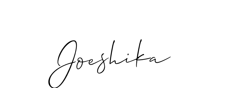 Joeshika stylish signature style. Best Handwritten Sign (Allison_Script) for my name. Handwritten Signature Collection Ideas for my name Joeshika. Joeshika signature style 2 images and pictures png