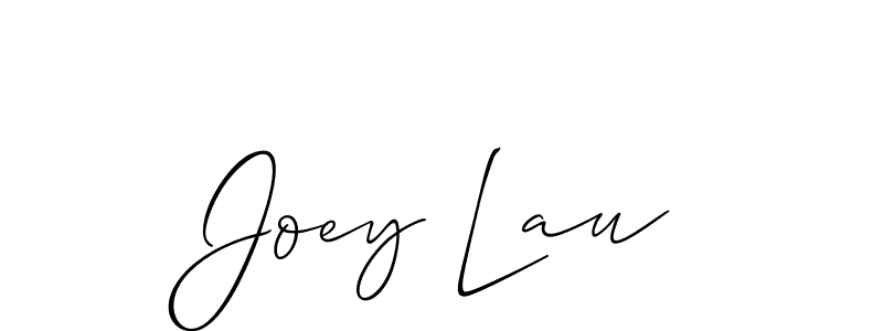 Joey Lau stylish signature style. Best Handwritten Sign (Allison_Script) for my name. Handwritten Signature Collection Ideas for my name Joey Lau. Joey Lau signature style 2 images and pictures png