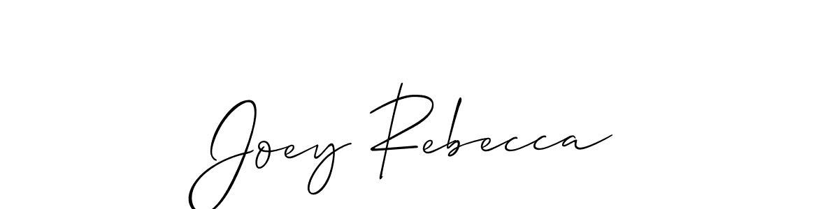 It looks lik you need a new signature style for name Joey Rebecca. Design unique handwritten (Allison_Script) signature with our free signature maker in just a few clicks. Joey Rebecca signature style 2 images and pictures png