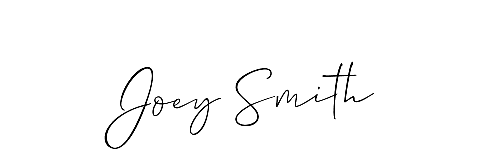 Make a beautiful signature design for name Joey Smith. With this signature (Allison_Script) style, you can create a handwritten signature for free. Joey Smith signature style 2 images and pictures png