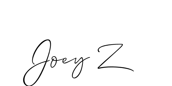 Make a beautiful signature design for name Joey Z. With this signature (Allison_Script) style, you can create a handwritten signature for free. Joey Z signature style 2 images and pictures png