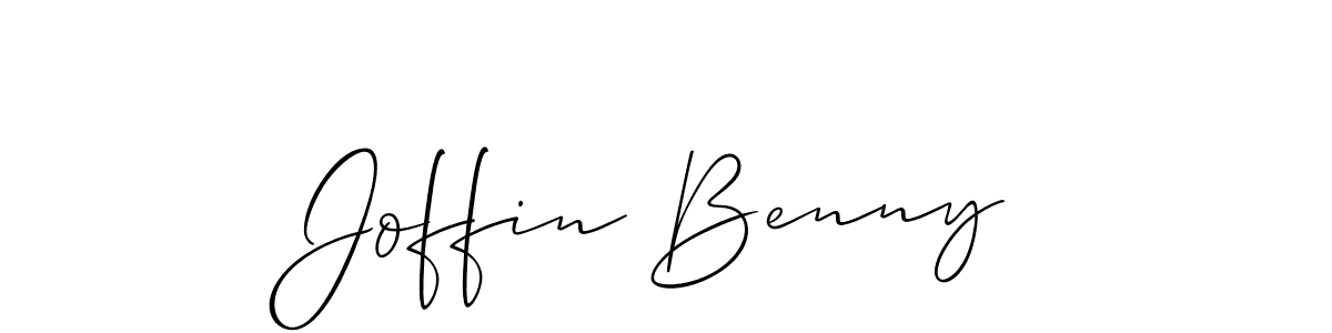 Create a beautiful signature design for name Joffin Benny. With this signature (Allison_Script) fonts, you can make a handwritten signature for free. Joffin Benny signature style 2 images and pictures png