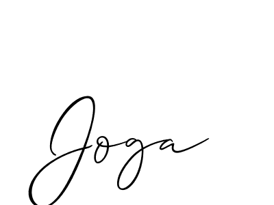 Design your own signature with our free online signature maker. With this signature software, you can create a handwritten (Allison_Script) signature for name Joga. Joga signature style 2 images and pictures png