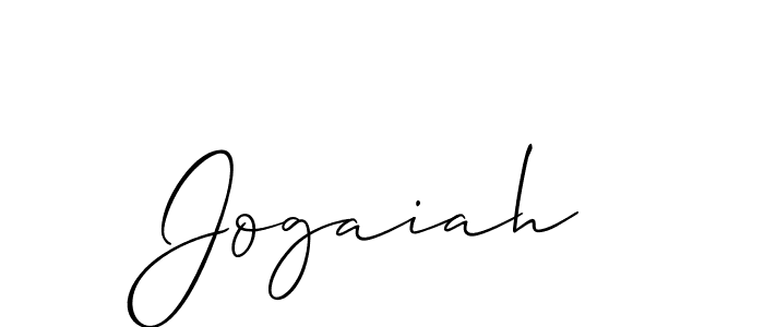 Design your own signature with our free online signature maker. With this signature software, you can create a handwritten (Allison_Script) signature for name Jogaiah. Jogaiah signature style 2 images and pictures png