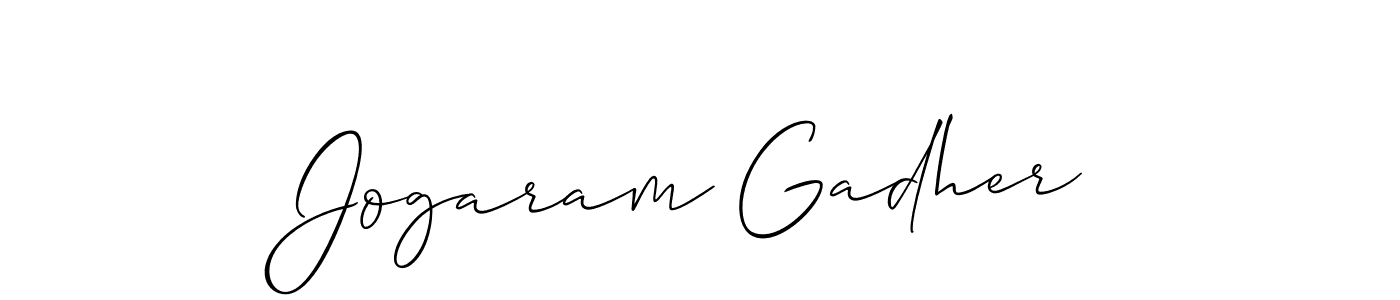 Also You can easily find your signature by using the search form. We will create Jogaram Gadher name handwritten signature images for you free of cost using Allison_Script sign style. Jogaram Gadher signature style 2 images and pictures png