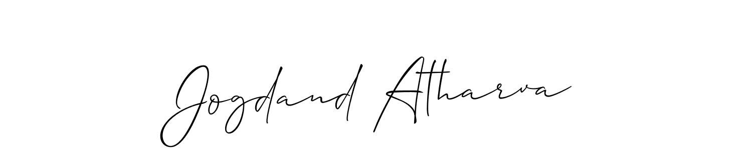 Design your own signature with our free online signature maker. With this signature software, you can create a handwritten (Allison_Script) signature for name Jogdand Atharva. Jogdand Atharva signature style 2 images and pictures png