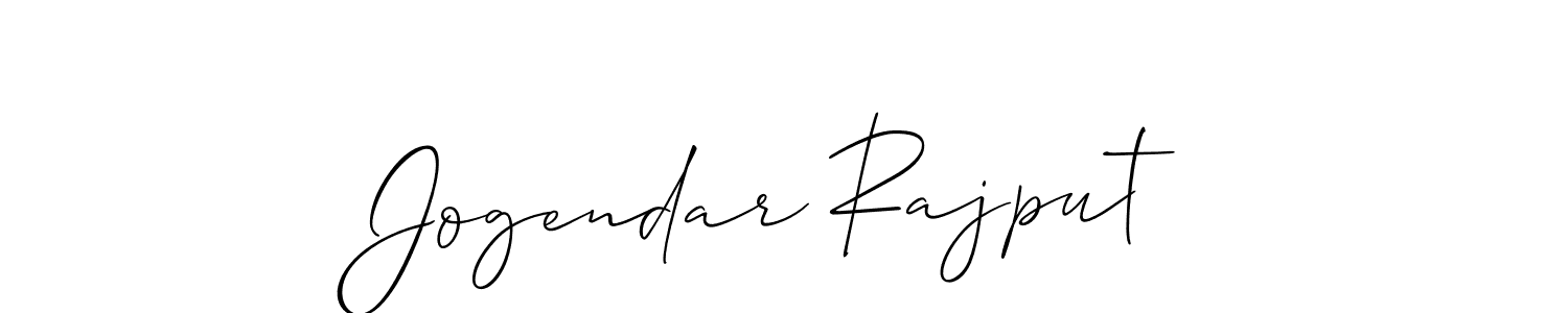 Design your own signature with our free online signature maker. With this signature software, you can create a handwritten (Allison_Script) signature for name Jogendar Rajput. Jogendar Rajput signature style 2 images and pictures png