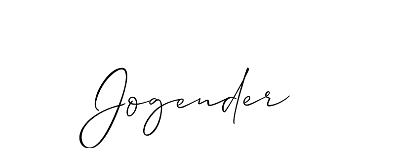 How to Draw Jogender signature style? Allison_Script is a latest design signature styles for name Jogender. Jogender signature style 2 images and pictures png