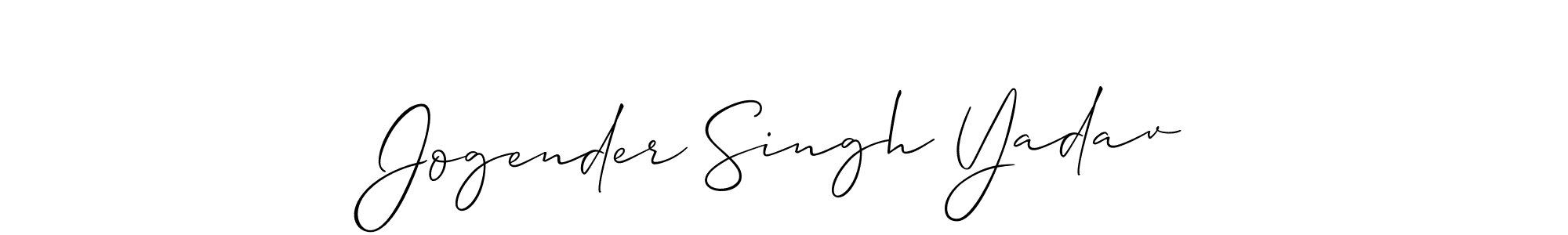 It looks lik you need a new signature style for name Jogender Singh Yadav. Design unique handwritten (Allison_Script) signature with our free signature maker in just a few clicks. Jogender Singh Yadav signature style 2 images and pictures png