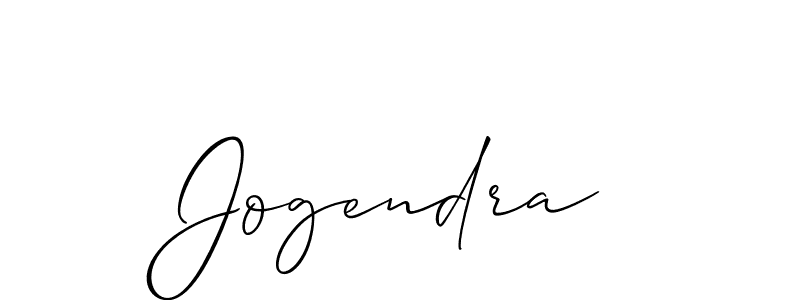 Use a signature maker to create a handwritten signature online. With this signature software, you can design (Allison_Script) your own signature for name Jogendra. Jogendra signature style 2 images and pictures png