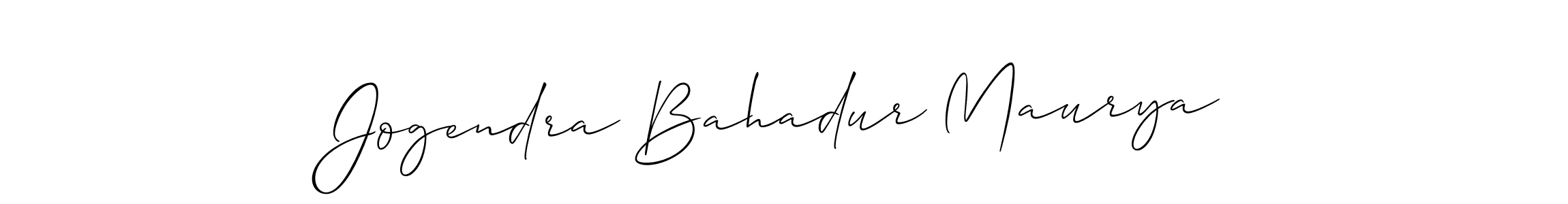 Make a short Jogendra Bahadur Maurya signature style. Manage your documents anywhere anytime using Allison_Script. Create and add eSignatures, submit forms, share and send files easily. Jogendra Bahadur Maurya signature style 2 images and pictures png