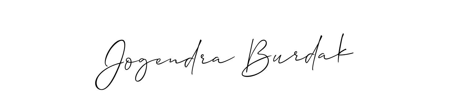 It looks lik you need a new signature style for name Jogendra Burdak. Design unique handwritten (Allison_Script) signature with our free signature maker in just a few clicks. Jogendra Burdak signature style 2 images and pictures png