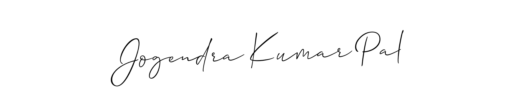 Design your own signature with our free online signature maker. With this signature software, you can create a handwritten (Allison_Script) signature for name Jogendra Kumar Pal. Jogendra Kumar Pal signature style 2 images and pictures png