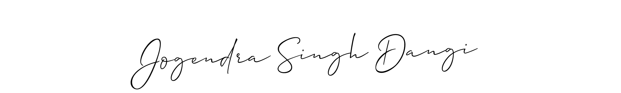 Make a short Jogendra Singh Dangi signature style. Manage your documents anywhere anytime using Allison_Script. Create and add eSignatures, submit forms, share and send files easily. Jogendra Singh Dangi signature style 2 images and pictures png