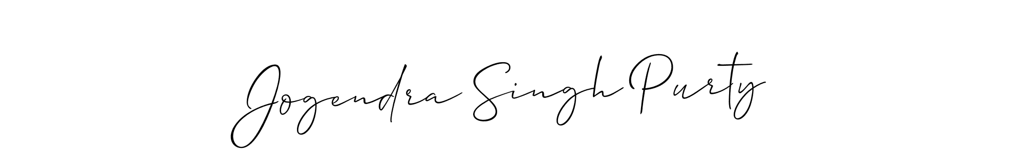 Also we have Jogendra Singh Purty name is the best signature style. Create professional handwritten signature collection using Allison_Script autograph style. Jogendra Singh Purty signature style 2 images and pictures png