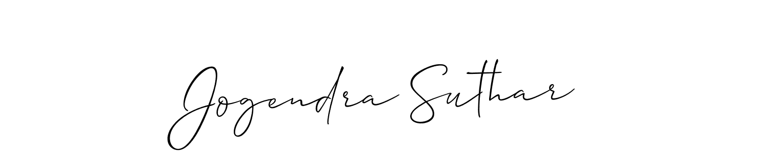 Design your own signature with our free online signature maker. With this signature software, you can create a handwritten (Allison_Script) signature for name Jogendra Suthar. Jogendra Suthar signature style 2 images and pictures png