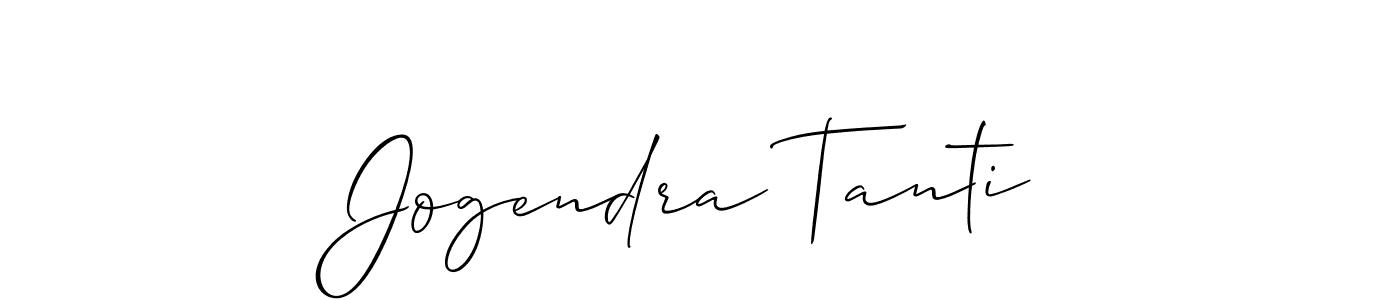 Make a beautiful signature design for name Jogendra Tanti. With this signature (Allison_Script) style, you can create a handwritten signature for free. Jogendra Tanti signature style 2 images and pictures png