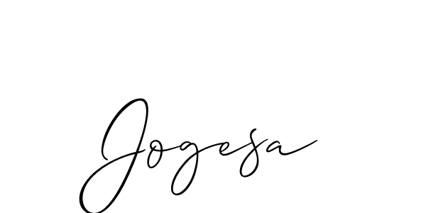 Design your own signature with our free online signature maker. With this signature software, you can create a handwritten (Allison_Script) signature for name Jogesa. Jogesa signature style 2 images and pictures png