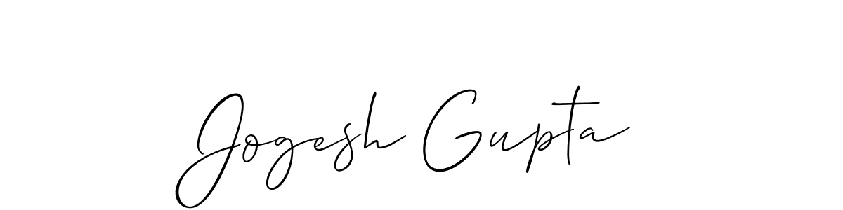 Use a signature maker to create a handwritten signature online. With this signature software, you can design (Allison_Script) your own signature for name Jogesh Gupta. Jogesh Gupta signature style 2 images and pictures png