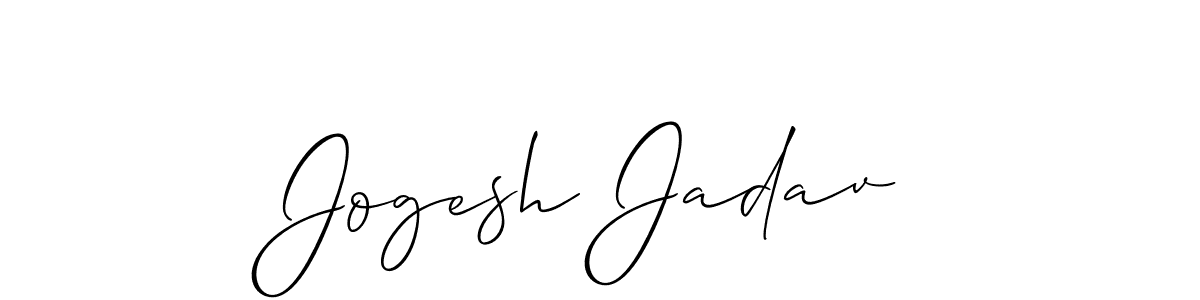 Use a signature maker to create a handwritten signature online. With this signature software, you can design (Allison_Script) your own signature for name Jogesh Jadav. Jogesh Jadav signature style 2 images and pictures png