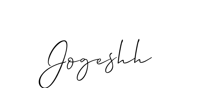 How to make Jogeshh name signature. Use Allison_Script style for creating short signs online. This is the latest handwritten sign. Jogeshh signature style 2 images and pictures png