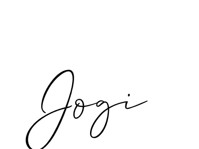 Make a beautiful signature design for name Jogi. With this signature (Allison_Script) style, you can create a handwritten signature for free. Jogi signature style 2 images and pictures png