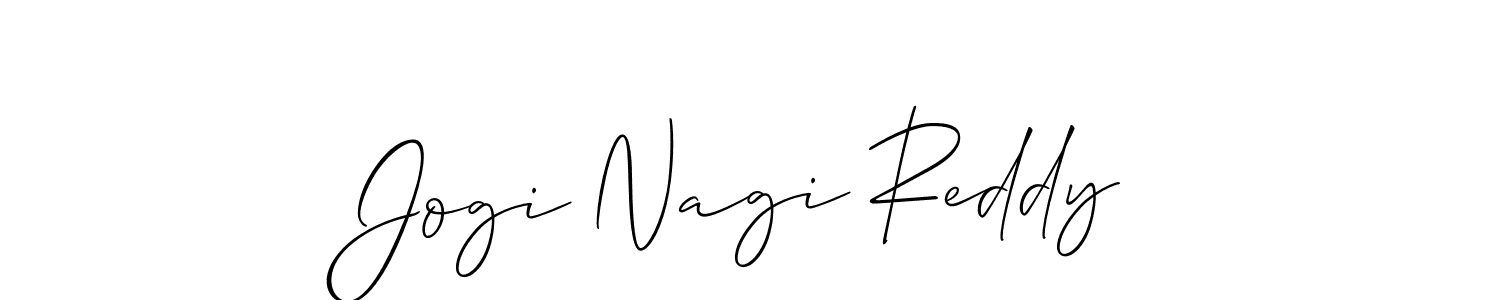 How to make Jogi Nagi Reddy name signature. Use Allison_Script style for creating short signs online. This is the latest handwritten sign. Jogi Nagi Reddy signature style 2 images and pictures png