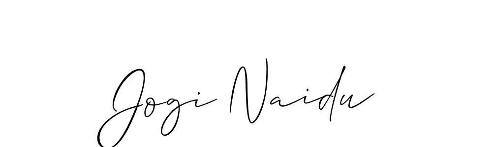 Allison_Script is a professional signature style that is perfect for those who want to add a touch of class to their signature. It is also a great choice for those who want to make their signature more unique. Get Jogi Naidu name to fancy signature for free. Jogi Naidu signature style 2 images and pictures png
