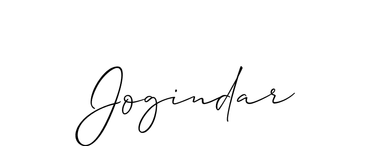 Use a signature maker to create a handwritten signature online. With this signature software, you can design (Allison_Script) your own signature for name Jogindar. Jogindar signature style 2 images and pictures png