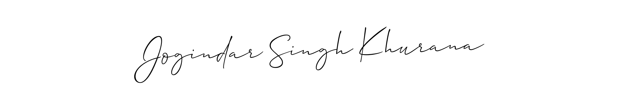 You should practise on your own different ways (Allison_Script) to write your name (Jogindar Singh Khurana) in signature. don't let someone else do it for you. Jogindar Singh Khurana signature style 2 images and pictures png