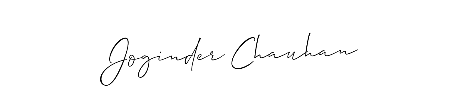 Design your own signature with our free online signature maker. With this signature software, you can create a handwritten (Allison_Script) signature for name Joginder Chauhan. Joginder Chauhan signature style 2 images and pictures png