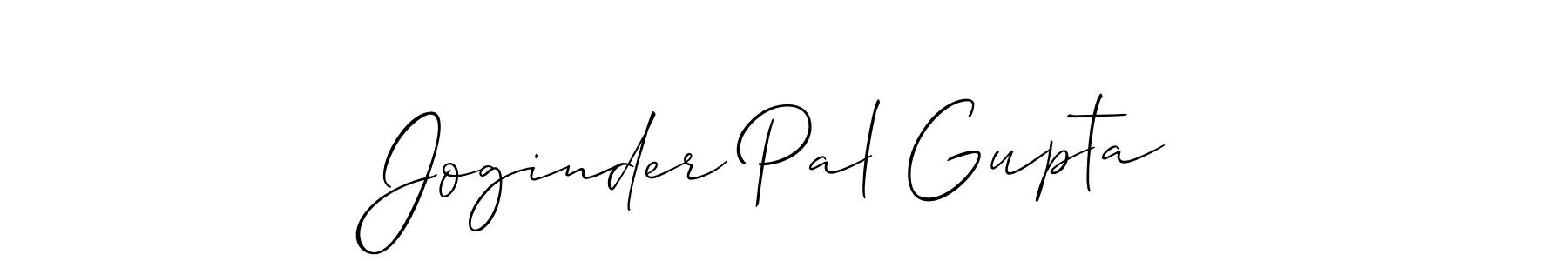 How to make Joginder Pal Gupta signature? Allison_Script is a professional autograph style. Create handwritten signature for Joginder Pal Gupta name. Joginder Pal Gupta signature style 2 images and pictures png