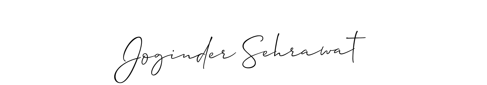 Use a signature maker to create a handwritten signature online. With this signature software, you can design (Allison_Script) your own signature for name Joginder Sehrawat. Joginder Sehrawat signature style 2 images and pictures png