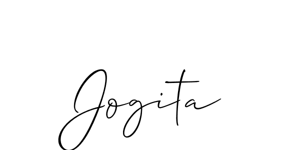 Make a beautiful signature design for name Jogita. With this signature (Allison_Script) style, you can create a handwritten signature for free. Jogita signature style 2 images and pictures png
