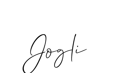 Jogli stylish signature style. Best Handwritten Sign (Allison_Script) for my name. Handwritten Signature Collection Ideas for my name Jogli. Jogli signature style 2 images and pictures png