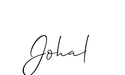 How to make Johal signature? Allison_Script is a professional autograph style. Create handwritten signature for Johal name. Johal signature style 2 images and pictures png