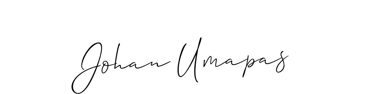 Create a beautiful signature design for name Johan Umapas. With this signature (Allison_Script) fonts, you can make a handwritten signature for free. Johan Umapas signature style 2 images and pictures png