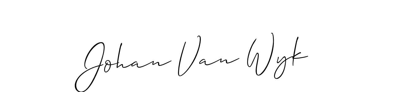 Use a signature maker to create a handwritten signature online. With this signature software, you can design (Allison_Script) your own signature for name Johan Van Wyk. Johan Van Wyk signature style 2 images and pictures png