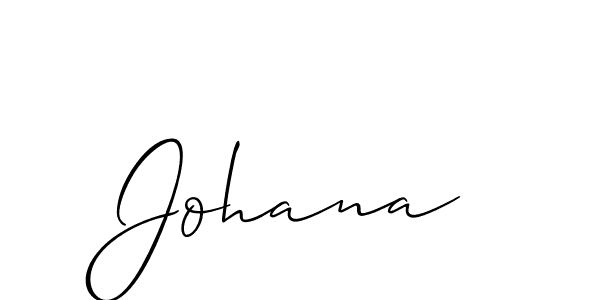 Make a short Johana signature style. Manage your documents anywhere anytime using Allison_Script. Create and add eSignatures, submit forms, share and send files easily. Johana signature style 2 images and pictures png