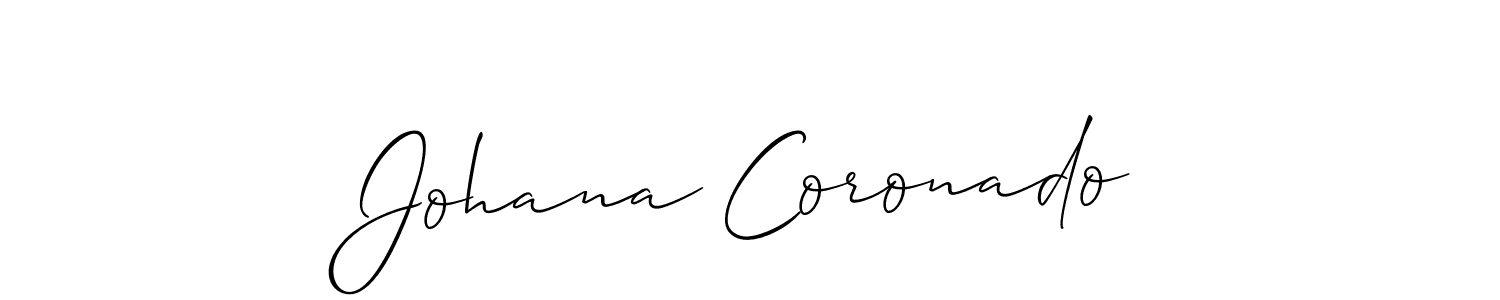 Create a beautiful signature design for name Johana Coronado. With this signature (Allison_Script) fonts, you can make a handwritten signature for free. Johana Coronado signature style 2 images and pictures png