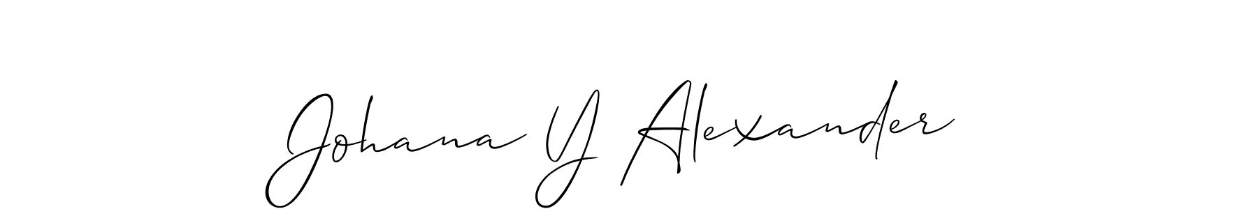 This is the best signature style for the Johana Y Alexander name. Also you like these signature font (Allison_Script). Mix name signature. Johana Y Alexander signature style 2 images and pictures png