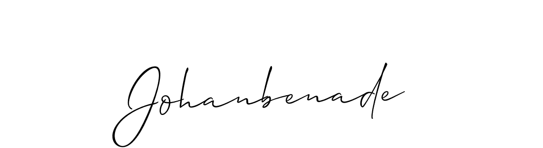 The best way (Allison_Script) to make a short signature is to pick only two or three words in your name. The name Johanbenade include a total of six letters. For converting this name. Johanbenade signature style 2 images and pictures png